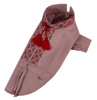 Вишиванка з китицями пудра RUB-49