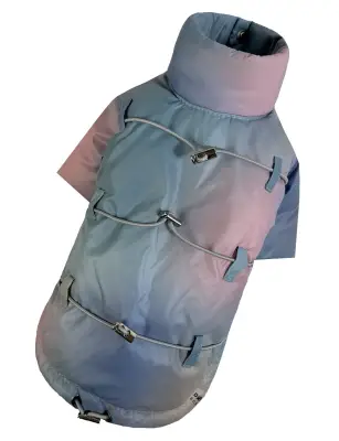 Куртка з фіксаторами тайдай блакитна K-83