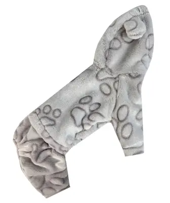 Костюм махровий лапки сірий D-175