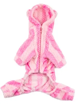 Костюм махровий смужка рожева D-268