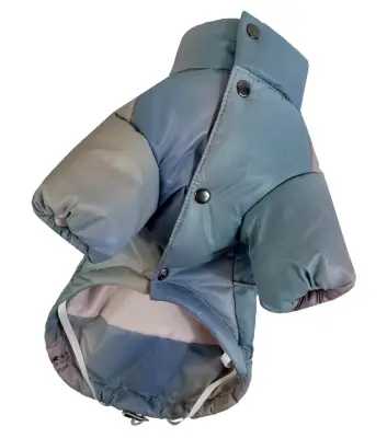 Куртка з фіксаторами тайдай блакитна K-83