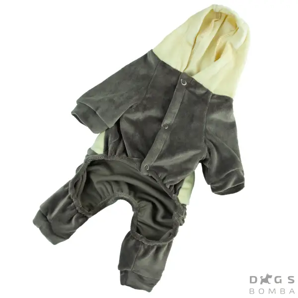 Костюм велюр із вушками ліловий D-119