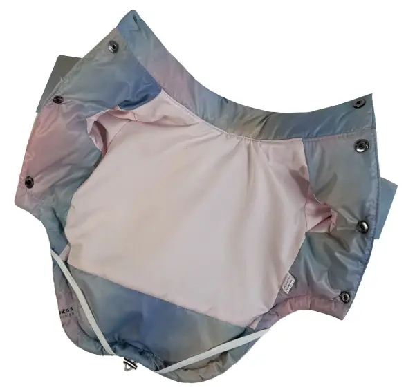 Куртка з фіксаторами тайдай блакитна K-83