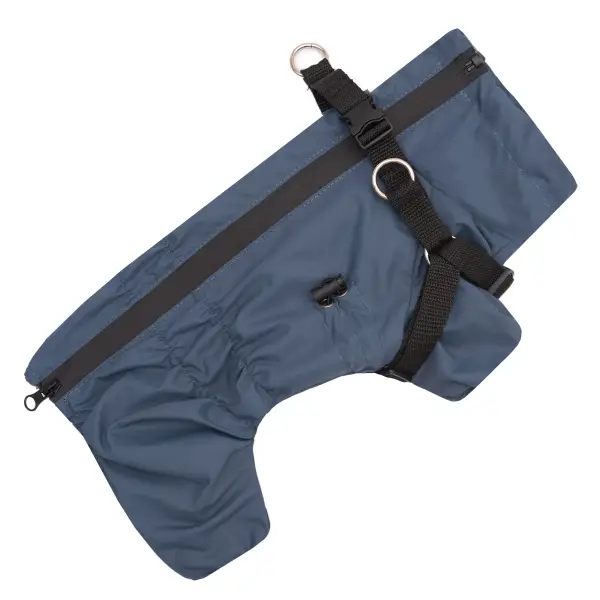 Дощовик зі шлеєю припилений синій MS-17