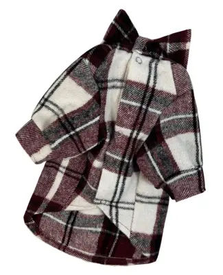 Сорочка картата винного кольору RUB-54