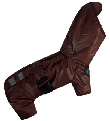 Зимовий комбінезон з поясом шоколад R-59