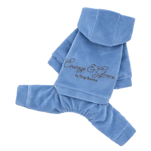 Костюм велюровий Кураж блакитний D-266